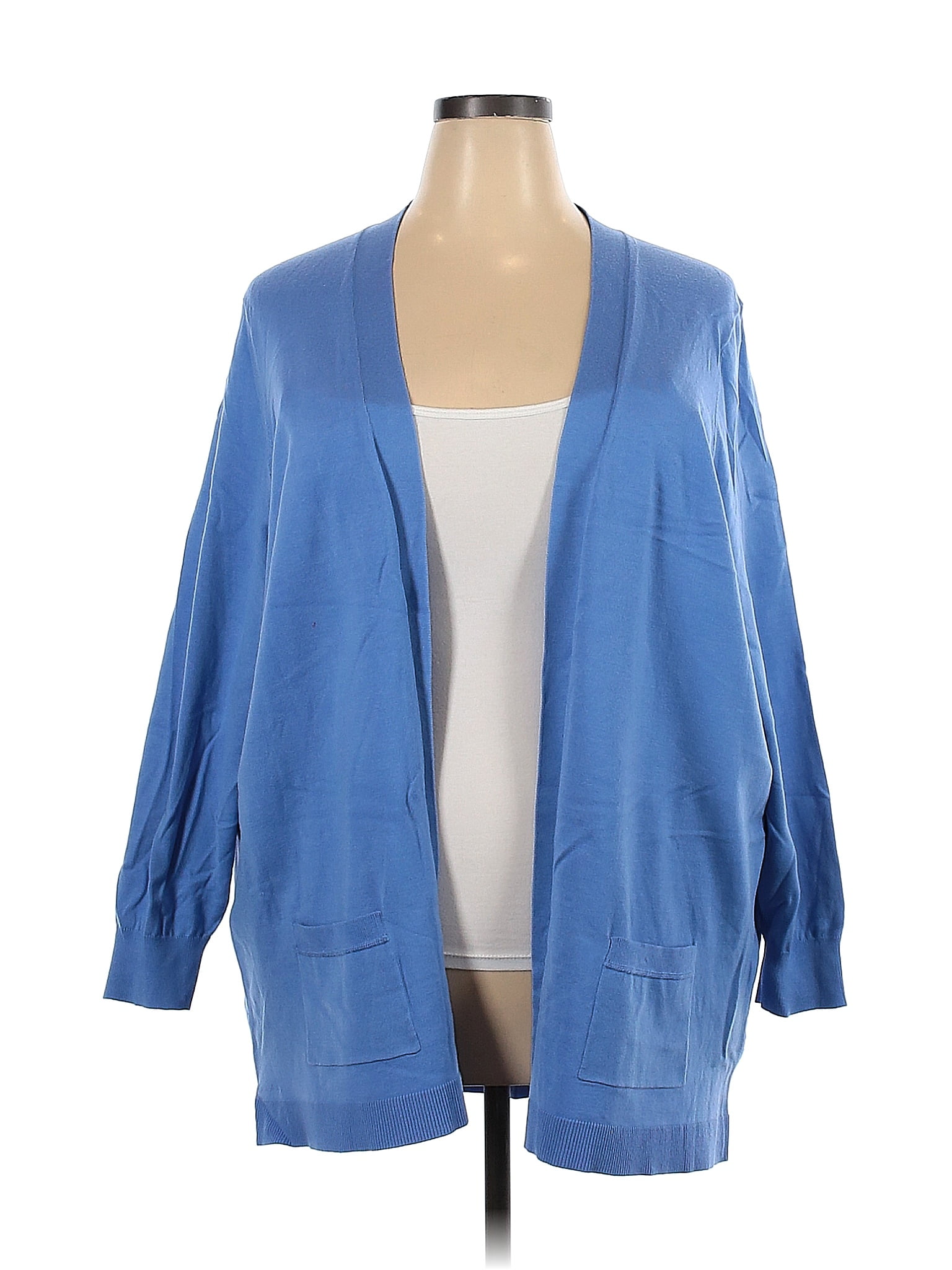 Lands' End Blue Cardigan Size 3X (Plus) 70 off thredUP