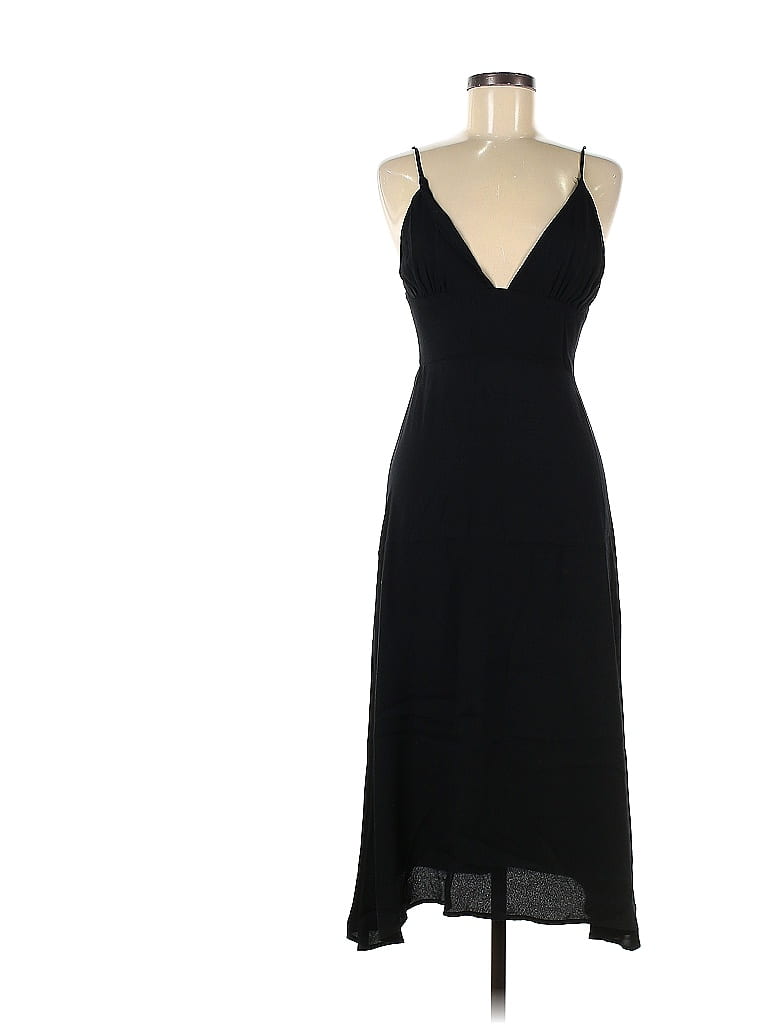 Reformation Solid Black Casual Dress Size 6 - 66% off | ThredUp