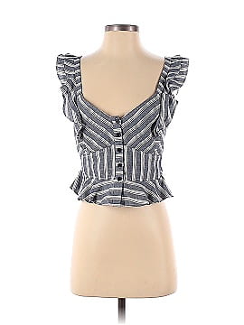 Marissa Webb Collective Blue Stripe Crop Top (view 1)