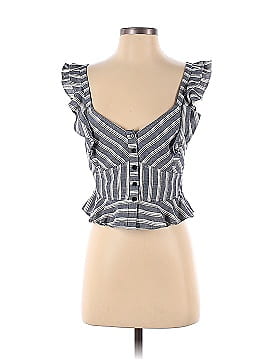 Marissa Webb Collective Blue Stripe Crop Top (view 1)