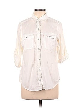 New York & Company 3/4 Sleeve Button-Down Shirt (view 1)