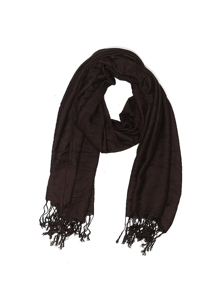 Pashmina Solid Brown Scarf One Size - photo 1