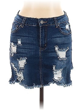 Wax Jean Denim Skirt (view 1)
