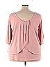 Roaman's Solid Pink 3/4 Sleeve Top Size 30 (Plus) - photo 2