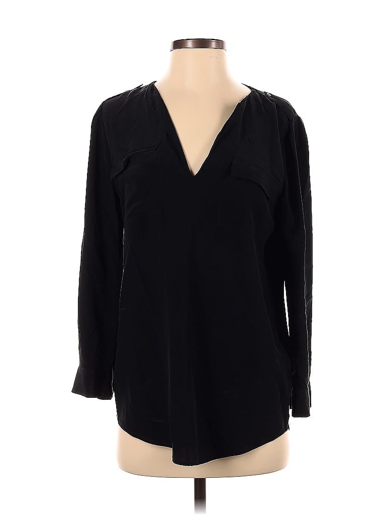 Joie 100% Silk Black Long Sleeve Blouse Size S - photo 1