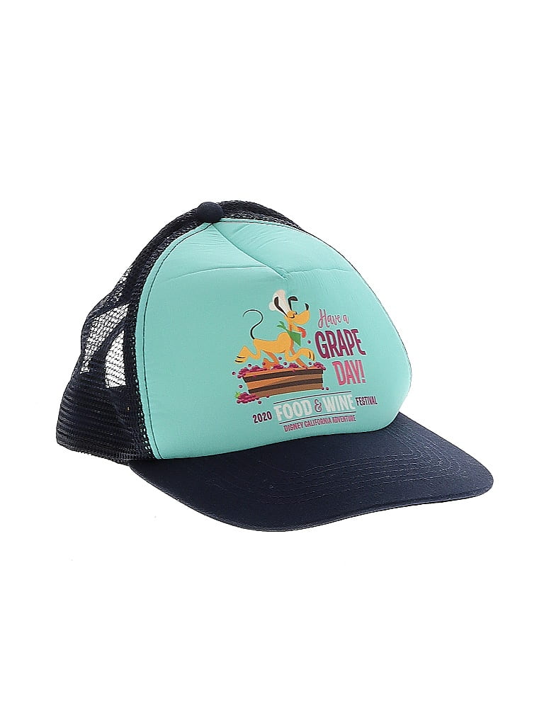 Disney Parks 100% Polyester Color Block Multi Color Teal Baseball Cap One Size - photo 1