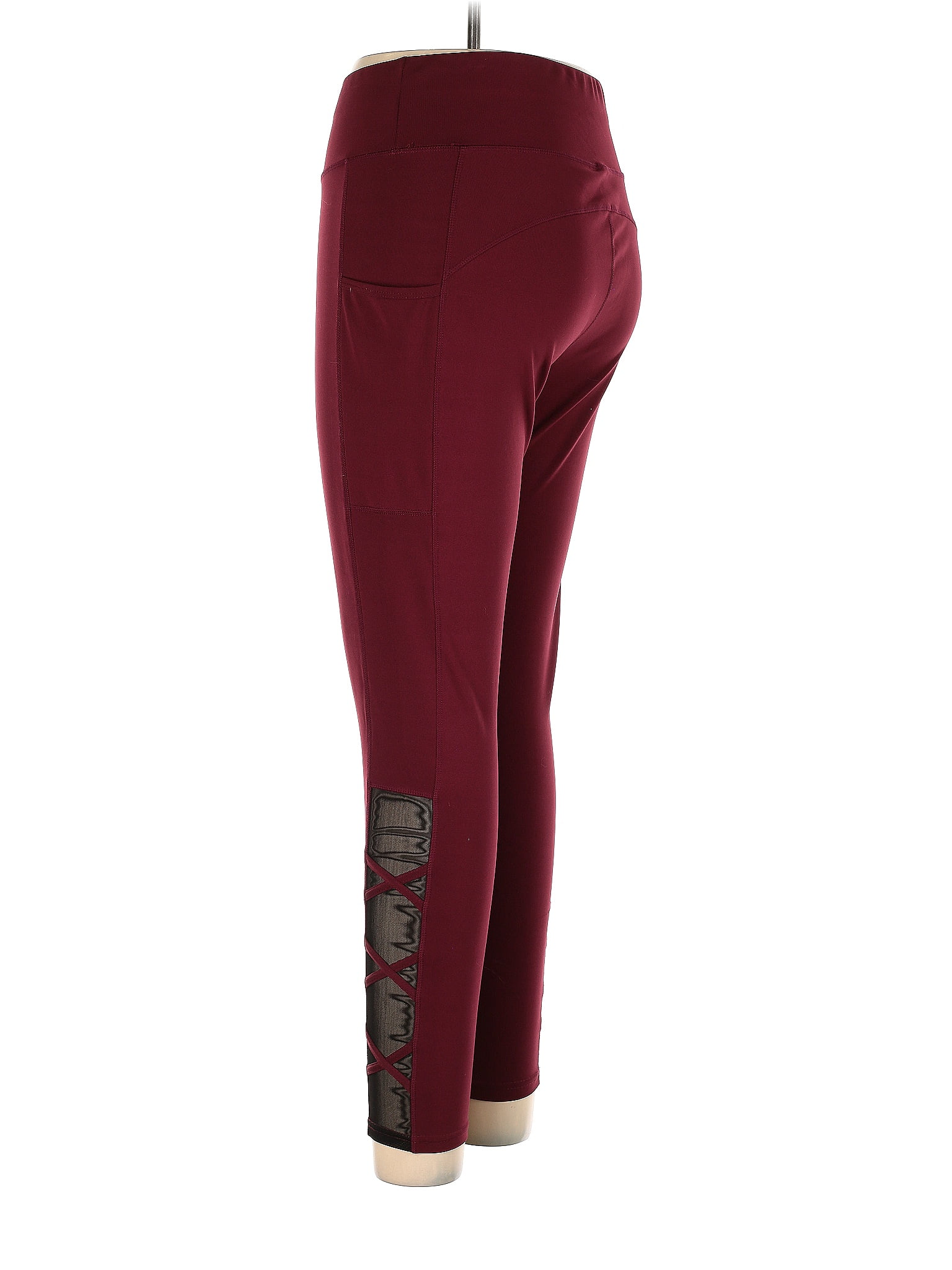 Pop Fit Burgundy Active Pants Size XL - 63% off