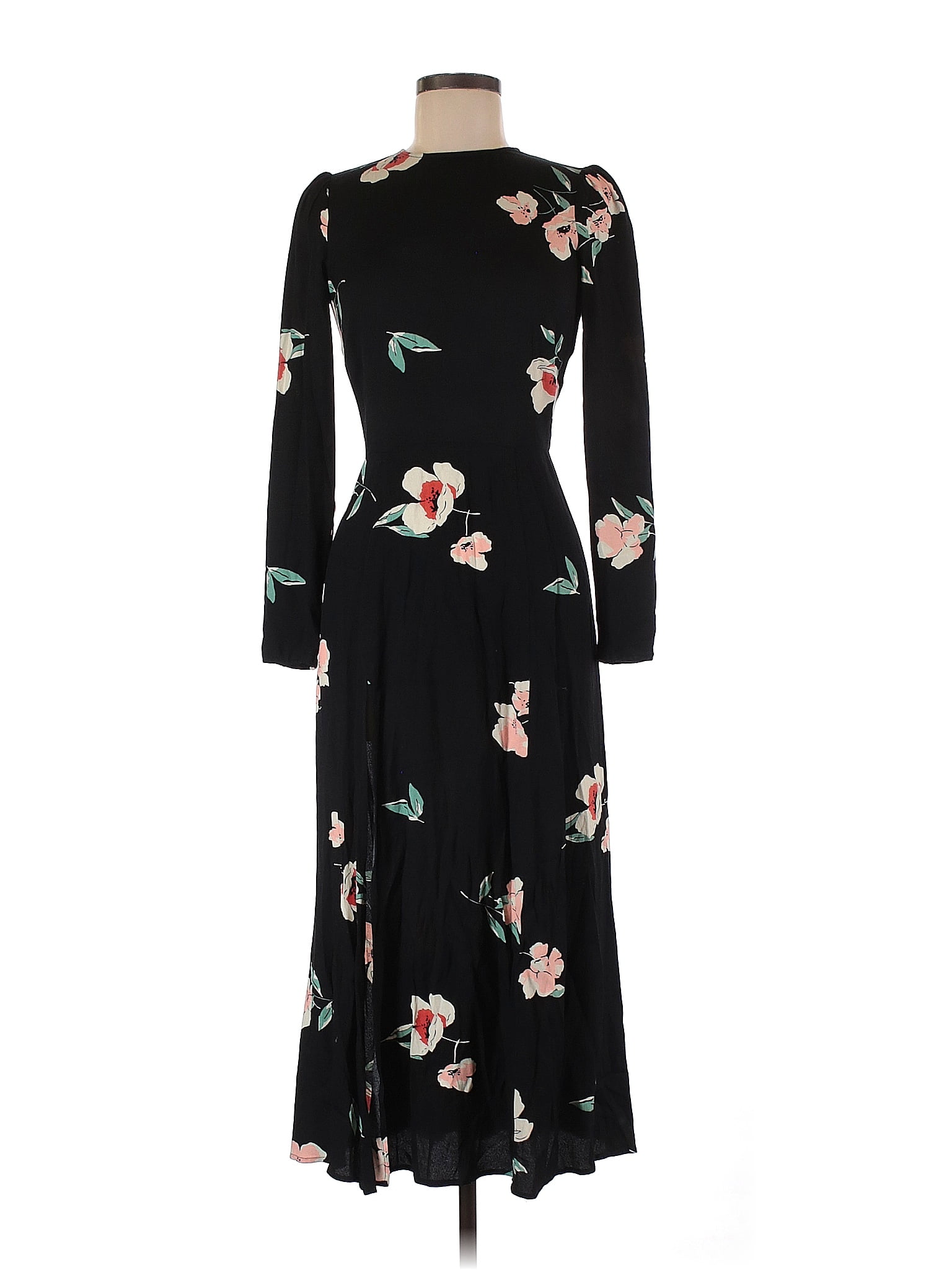 Reformation Floral Black Casual Dress Size 4 - 58% off | thredUP