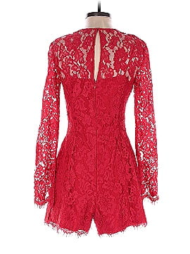 Slate & Willow Laced Red Tonal Romper (view 2)