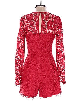 Slate & Willow Laced Red Tonal Romper (view 2)