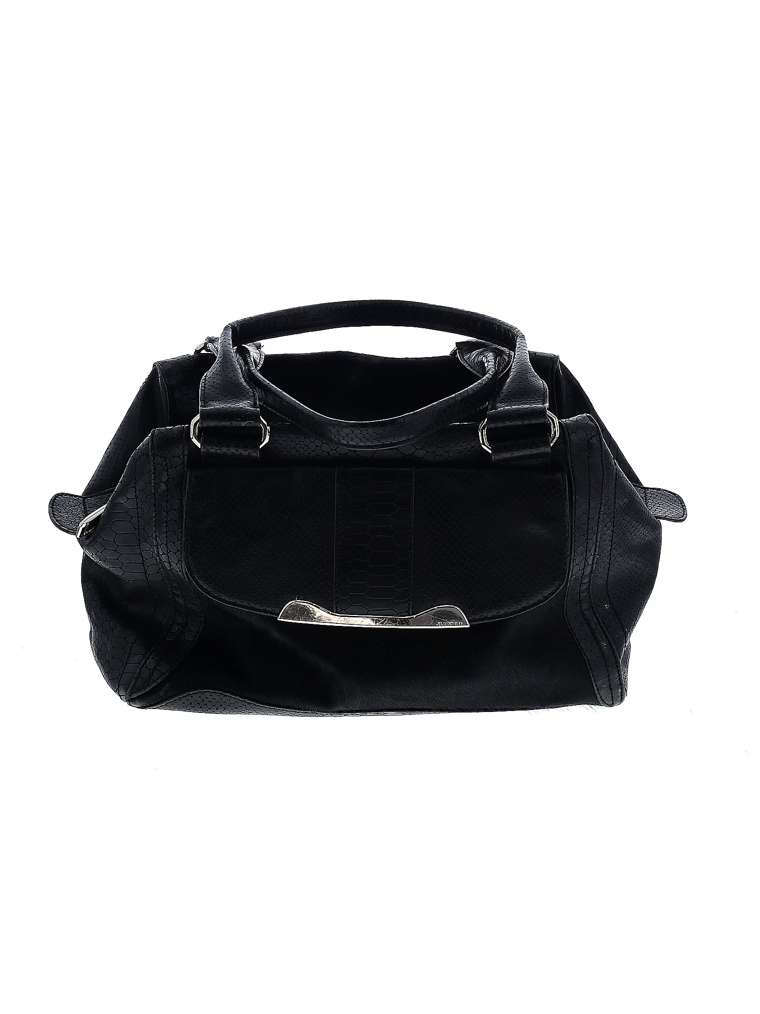 B Makowsky 100% Leather Solid Black Leather Shoulder Bag One Size - 73% ...