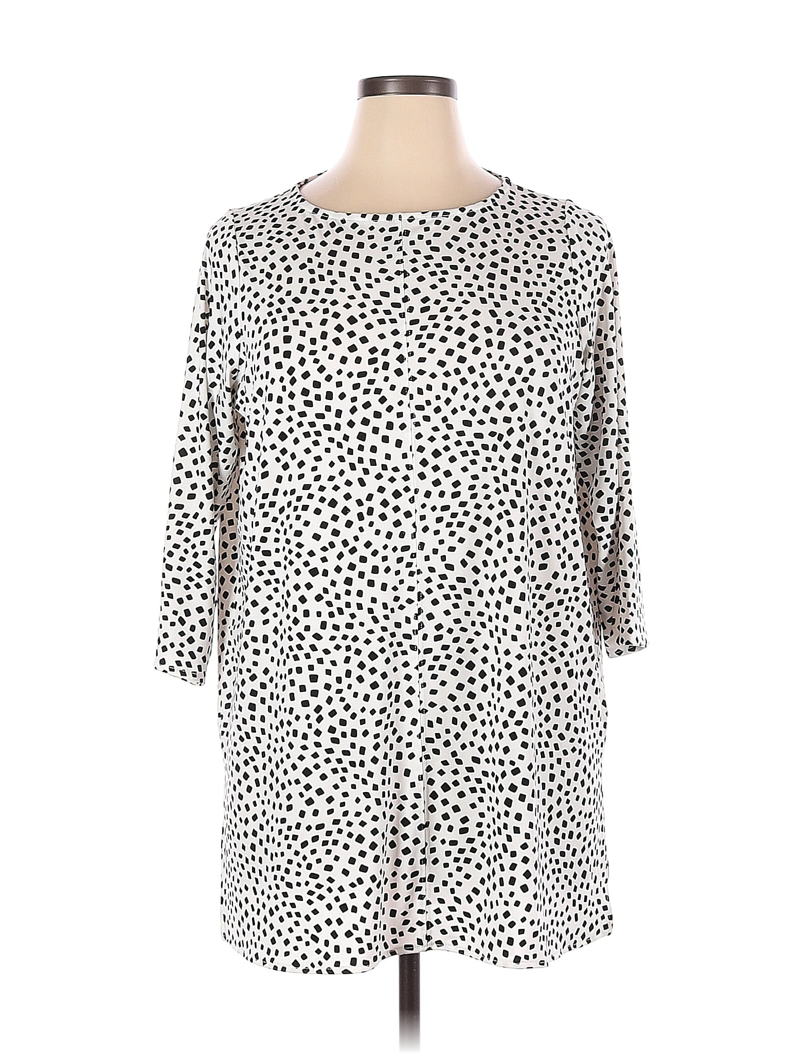 Alfani Polka Dots White Casual Dress Size 0X (Plus) - 70% off | thredUP