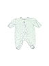 Little Me 100% Cotton White Green Long Sleeve Outfit Newborn - photo 1