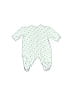 Little Me 100% Cotton White Green Long Sleeve Outfit Newborn - photo 2