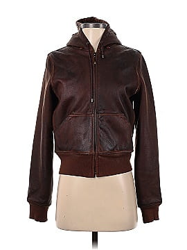 Aqua Faux Leather Jacket (view 1)