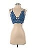 FP One Solid Blue Sleeveless Blouse Size S - photo 1