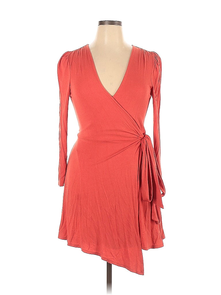 FP BEACH Solid Pink Orange Casual Dress Size L - photo 1