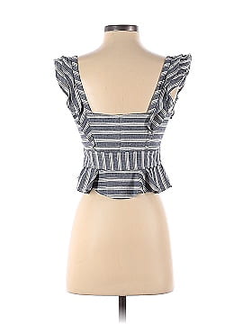 Marissa Webb Collective Blue Stripe Crop Top (view 2)
