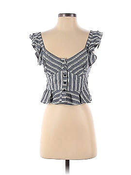 Marissa Webb Collective Blue Stripe Crop Top (view 1)