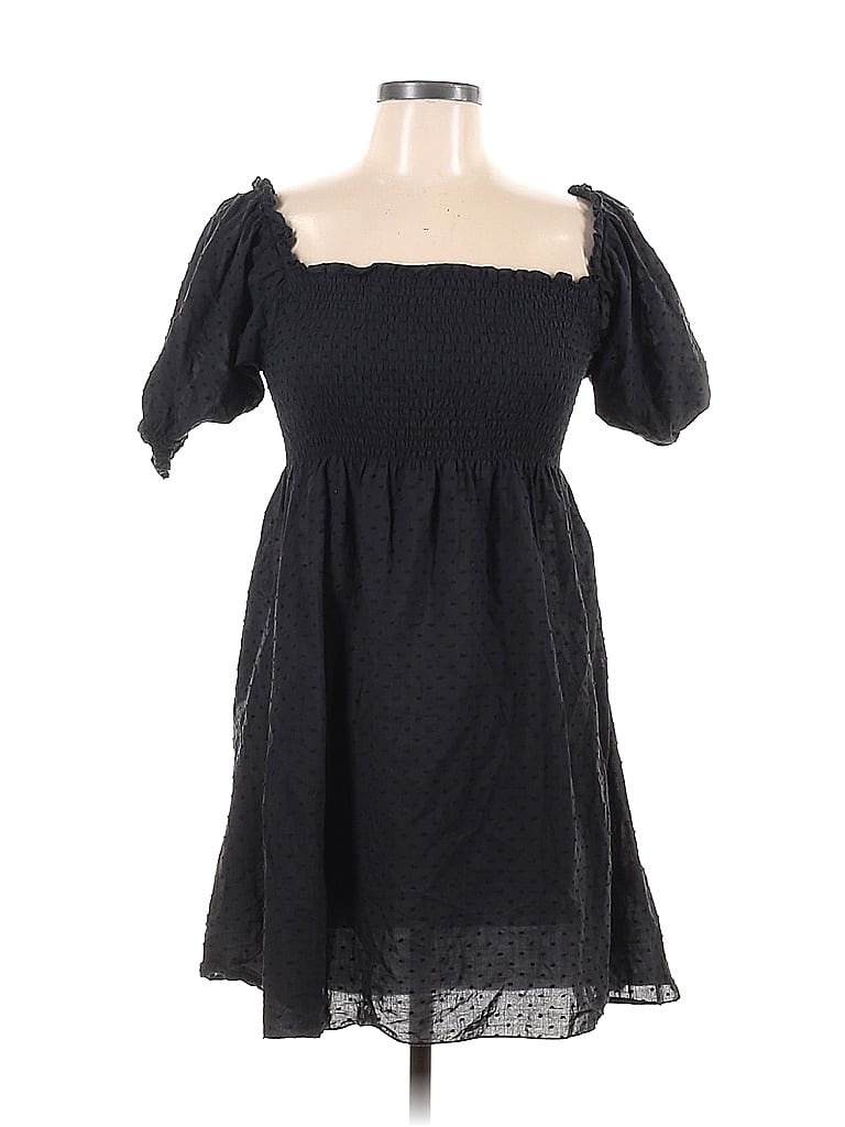 Hill House 100% Cotton Solid Black Casual Dress Size S - photo 1