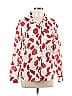 Gap Outlet 100% Cotton Floral White Red Long Sleeve Button-Down Shirt Size M - photo 1
