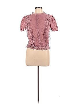 Flower & Feather Short Sleeve Blouse (view 1)