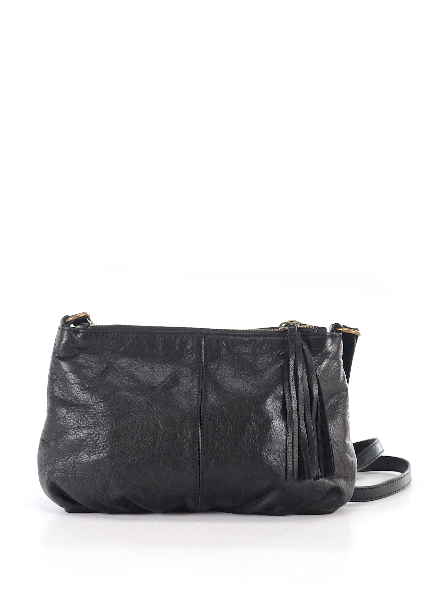 Margot 100% Leather Solid Black Leather Crossbody Bag One Size - 90% ...