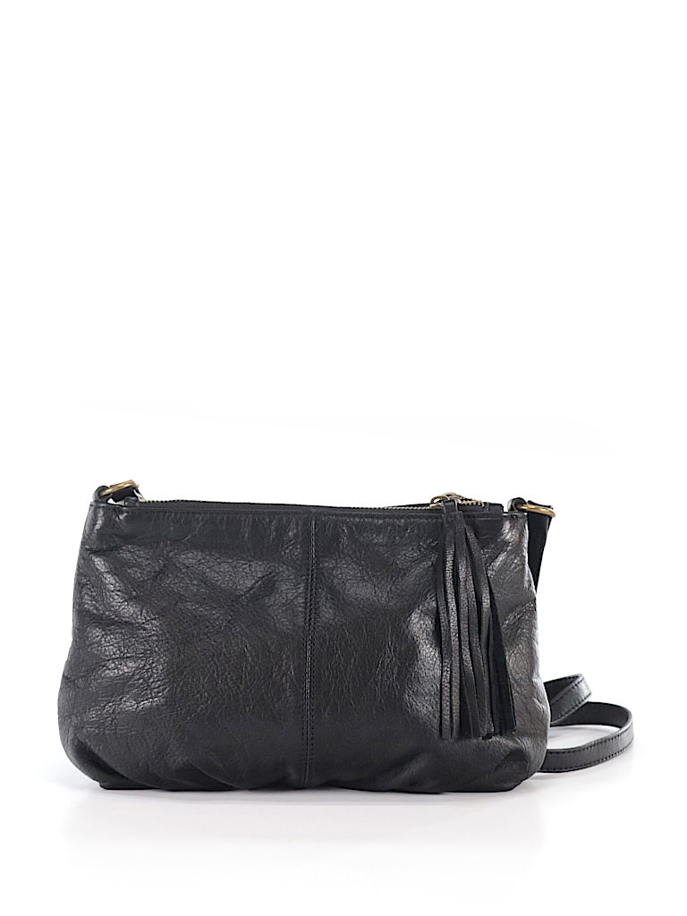 Margot 100% Leather Solid Black Leather Crossbody Bag One Size - 90% ...