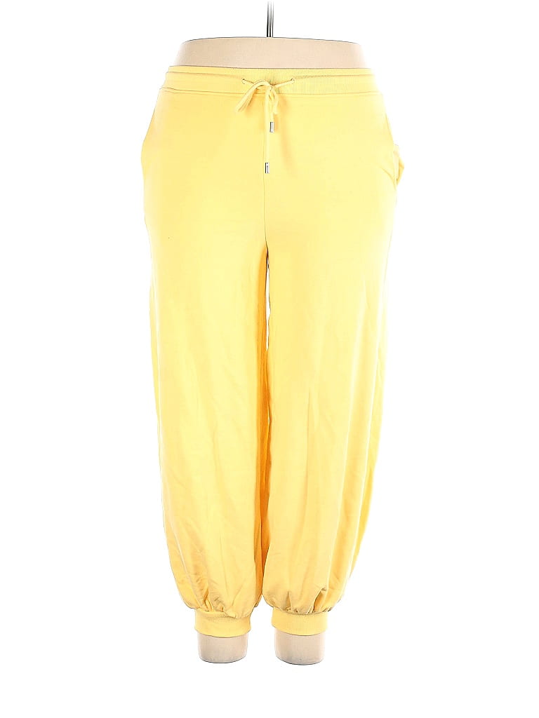 Nap Solid Yellow Sweatpants Size XXL - photo 1