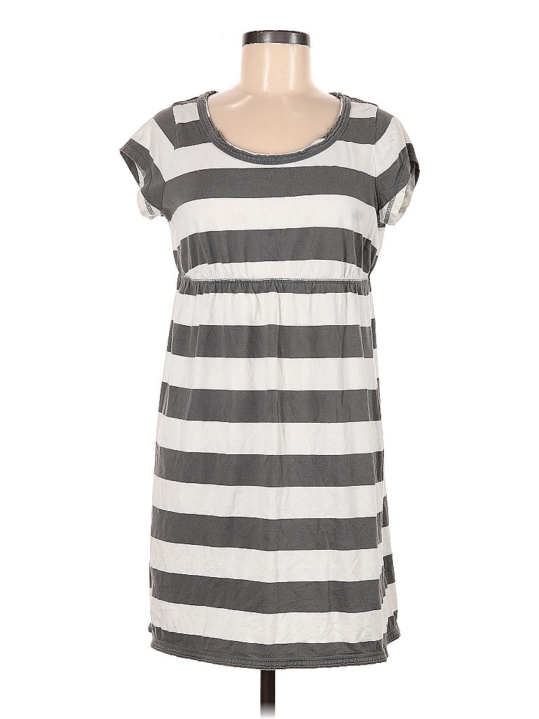 Old Navy Stripes Gray Casual Dress Size M - photo 1
