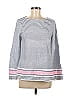 Talbots Outlet 100% Cotton Stripes Multi Color Blue Long Sleeve T-Shirt Size M - photo 1