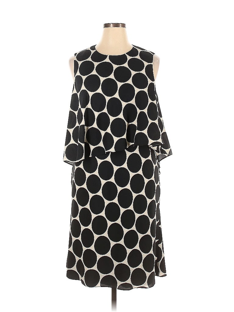 Donna Morgan 100% Polyester Polka Dots Black Casual Dress Size 14 - photo 1