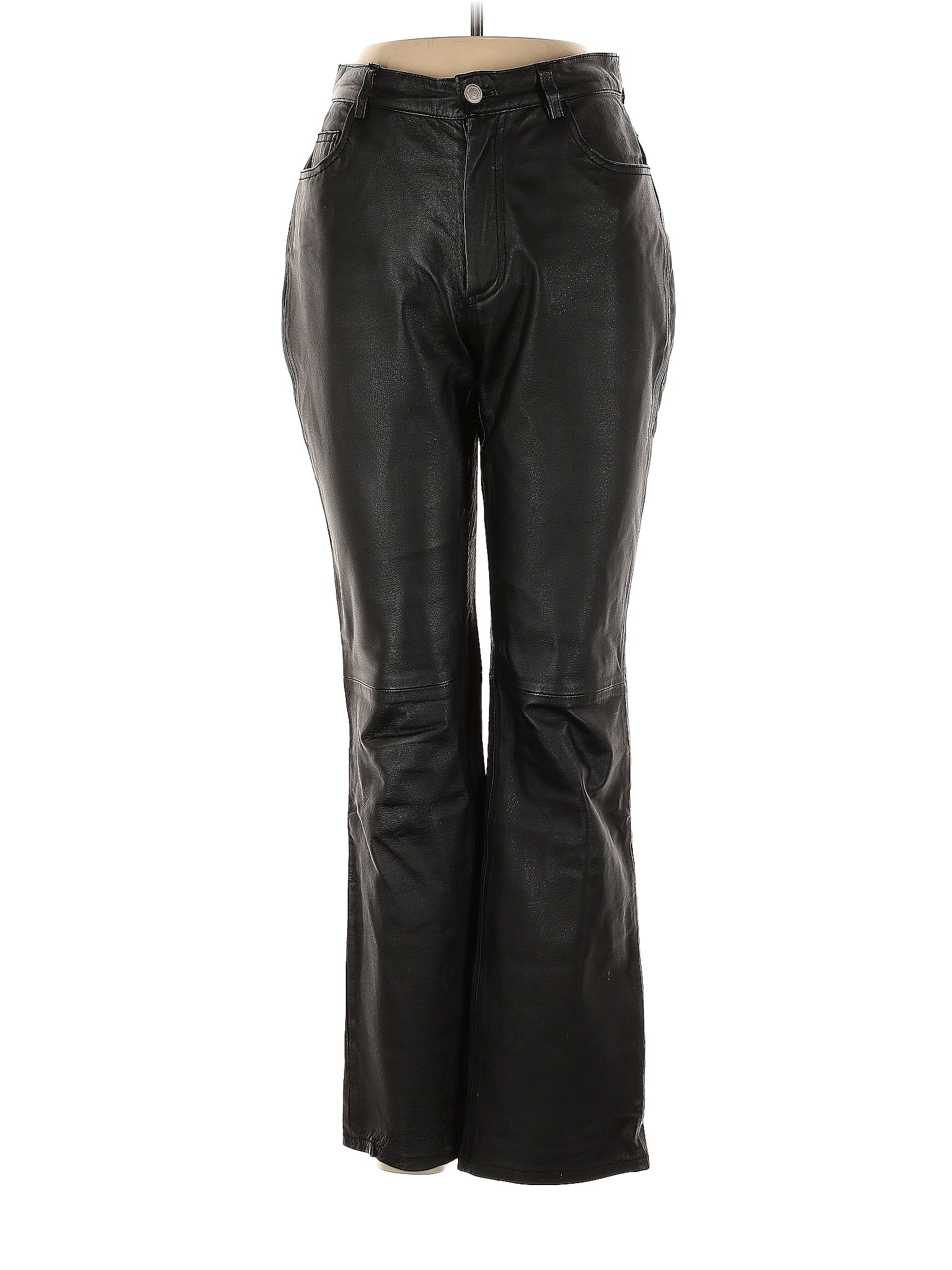 Newport News 100% Leather Black Leather Pants Size 6 - 68% off | thredUP