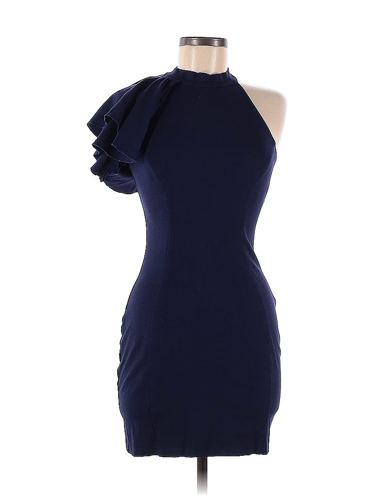 9223 Navy Blue-Silver Sheath Dress