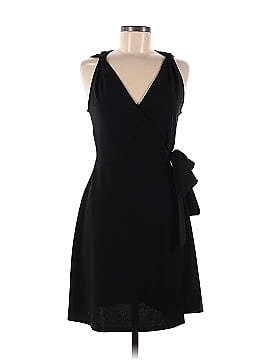 Louna Black Surplice Dress (view 1)