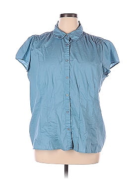 a.n.a. A New Approach Short Sleeve Button-Down Shirt (view 1)