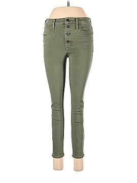 Madewell 9" Mid-Rise Skinny Crop Jeans: Garment-Dyed Button-Front Edition (view 1)