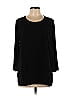 DG^2 by Diane Gilman 100% Polyester Solid Black Long Sleeve Blouse Size L - photo 1