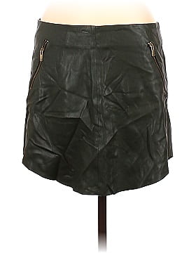 Zara Basic Faux Leather Skirt (view 1)