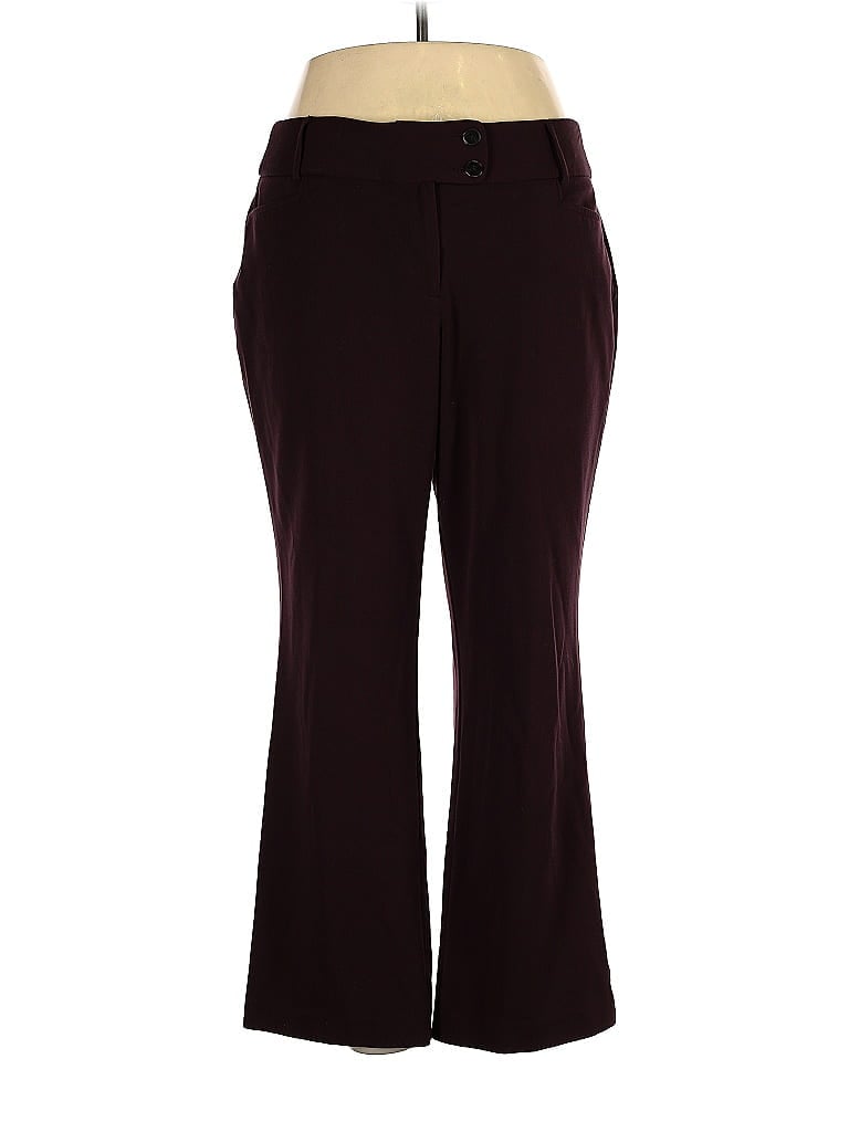 Rafaella Burgundy Casual Pants Size 14 - photo 1