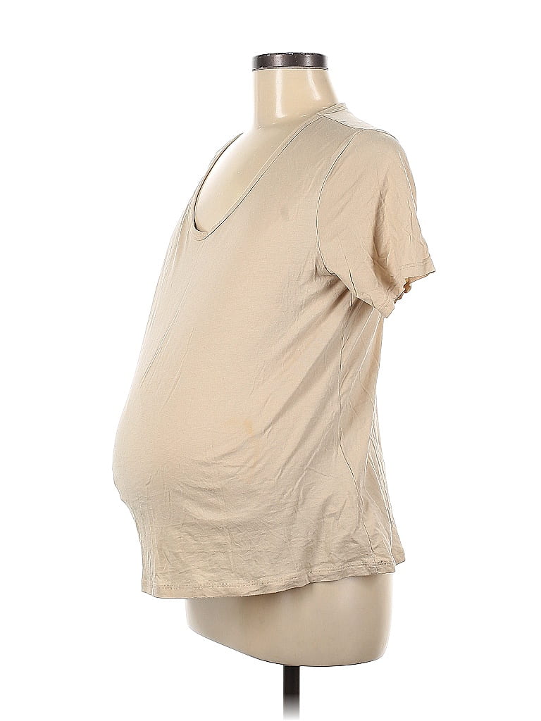 H&M Mama Tan Short Sleeve T-Shirt Size M (Maternity) - photo 1