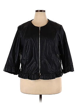 Roz & Ali Faux Leather Jacket (view 1)