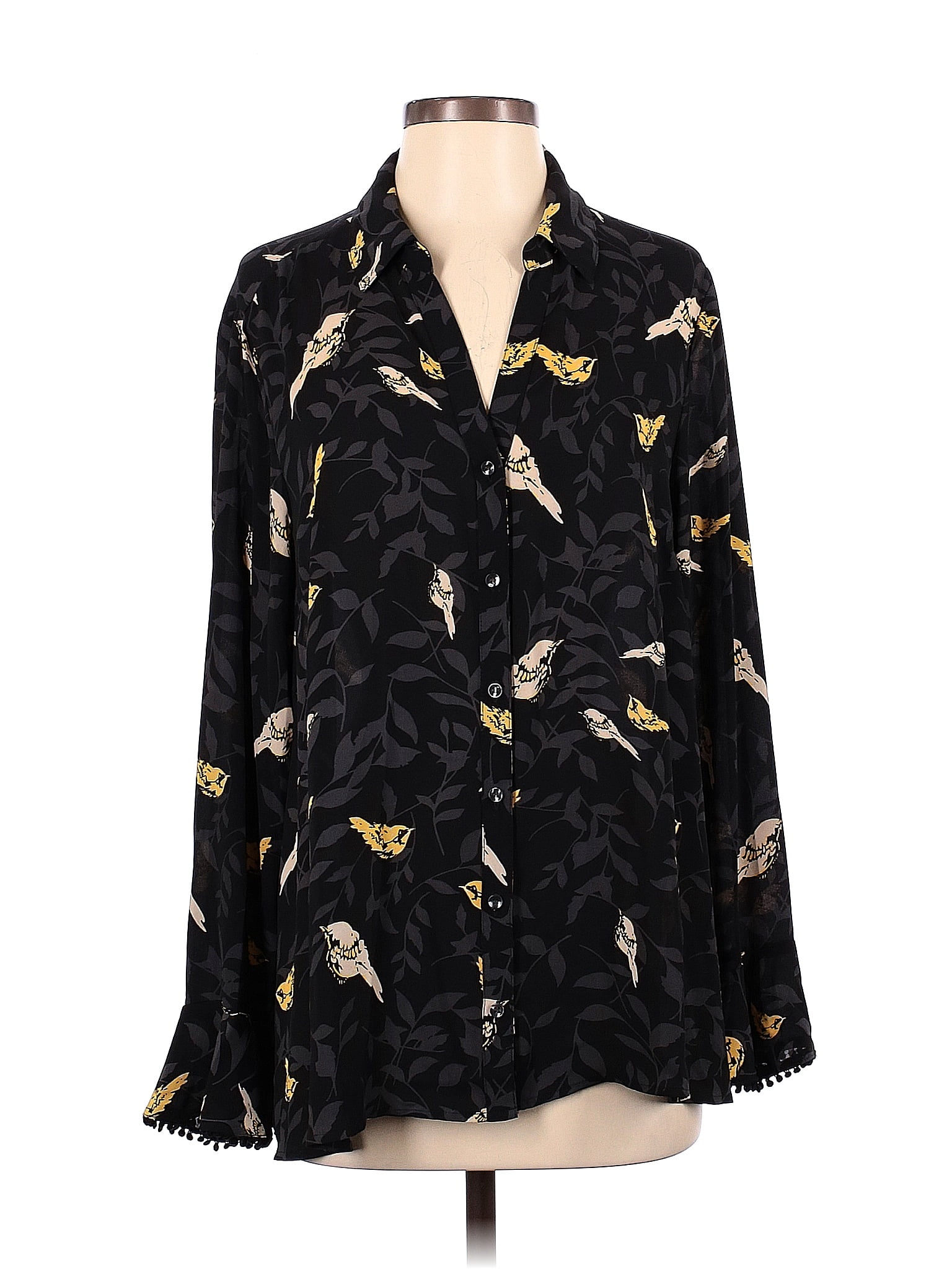 Charter Club 100% Polyester Black Long Sleeve Blouse Size M - 76% off ...