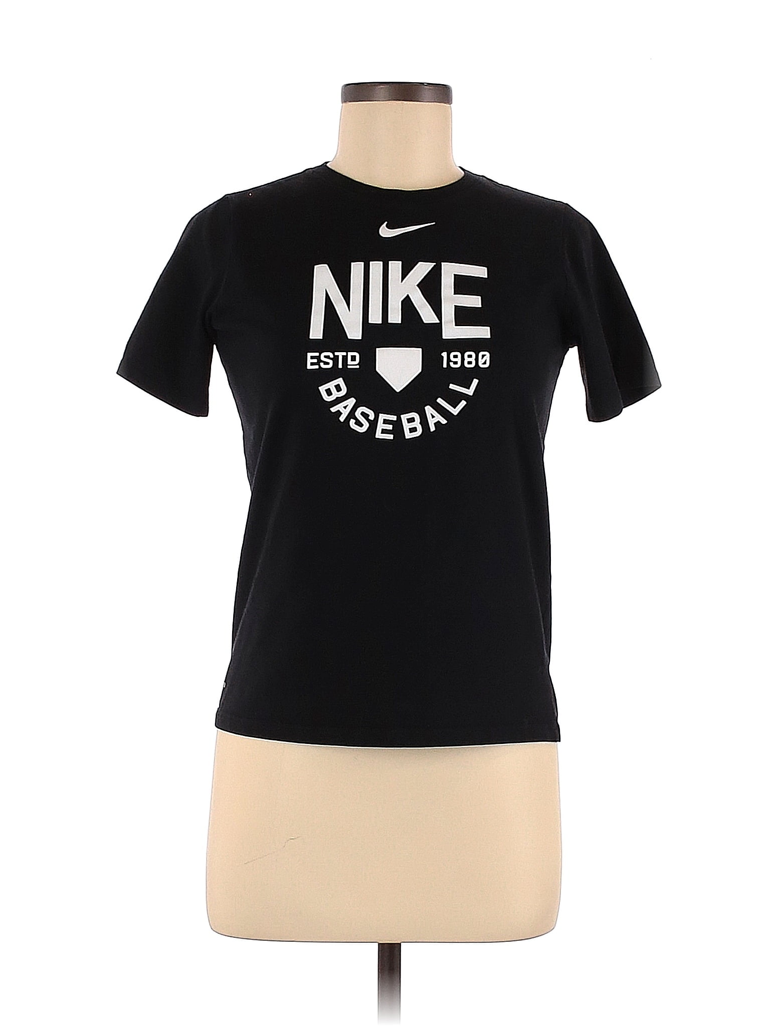 Nike Graphic Solid Black Short Sleeve T Shirt Size L 62 Off Thredup