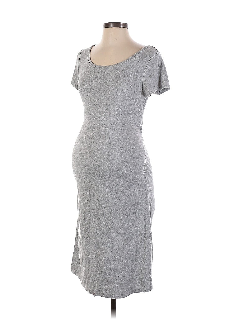 Liz Lange Maternity Solid Gray Casual Dress Size S (Maternity) - photo 1