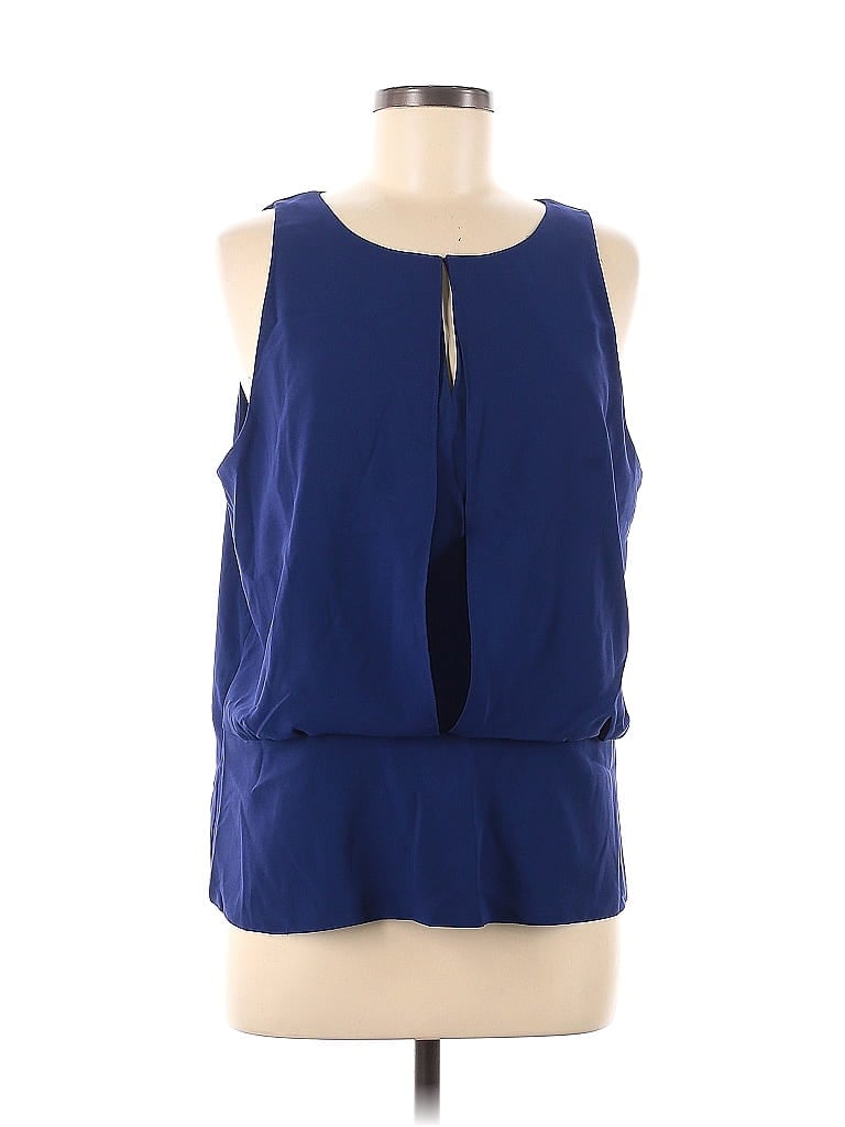 Pre-owned Ann Taylor Sleeveless Blouse In Blue