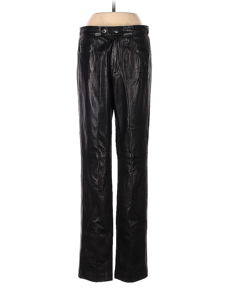 Ralph Lauren Sport 100% Leather Solid Black Leather Pants Size 2 - 72% ...