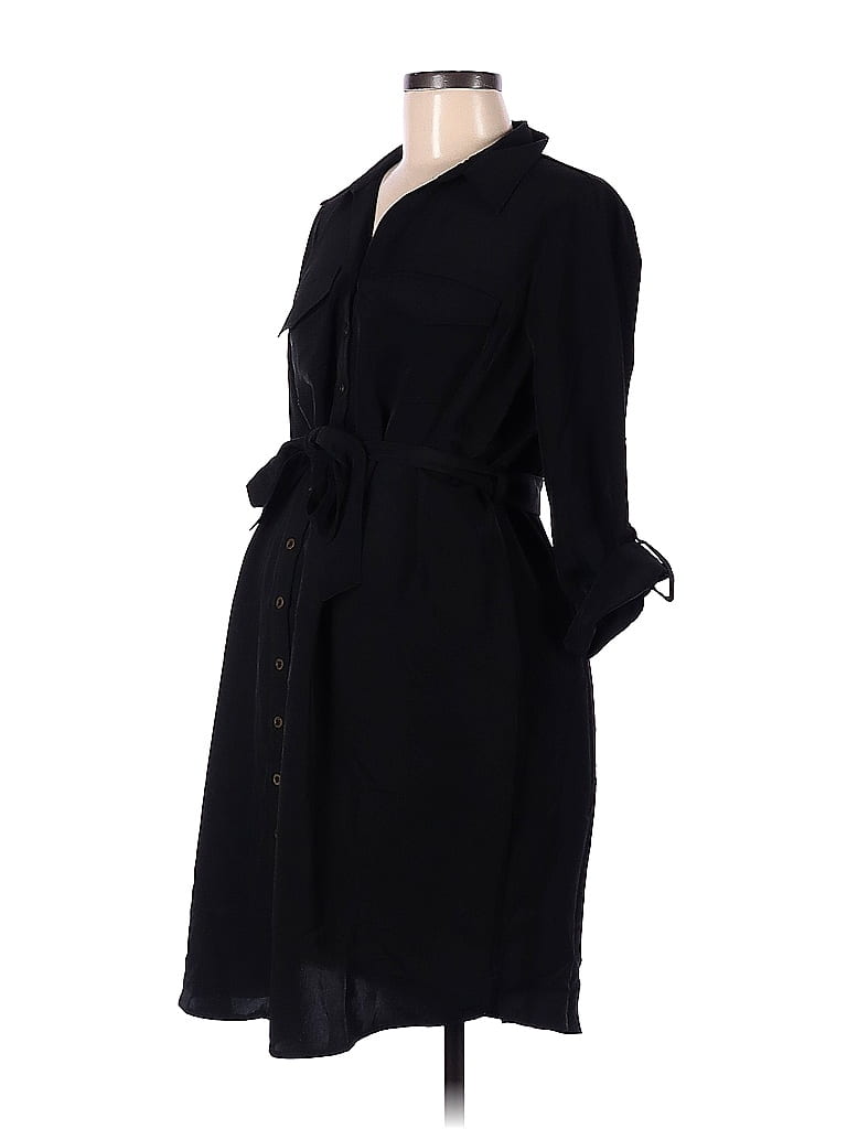 Motherhood 100% Polyester Solid Black Casual Dress Size M (Maternity) - photo 1
