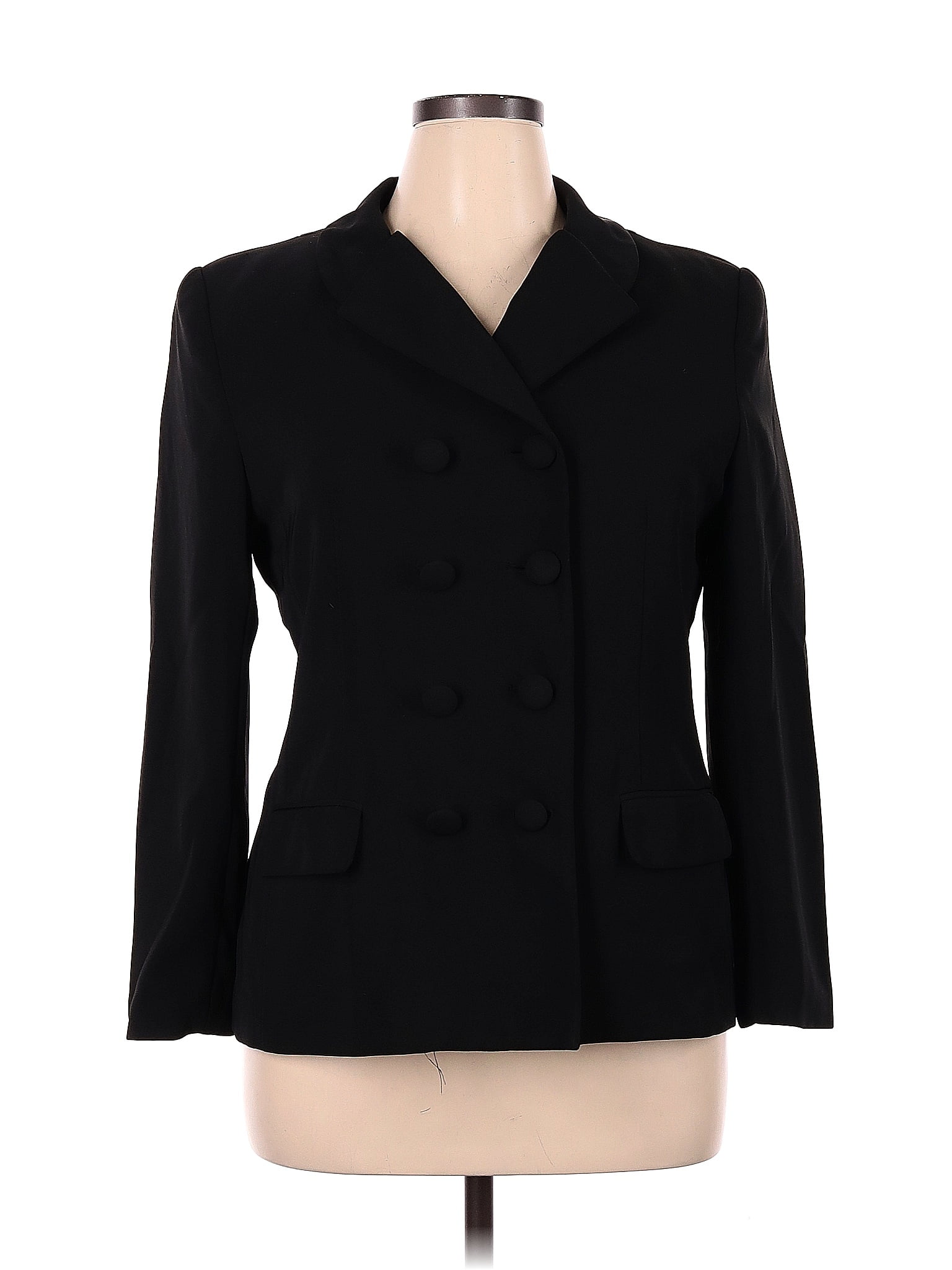 Executive Suite 100% Polyester Black Blazer Size 16 - 60% off | thredUP