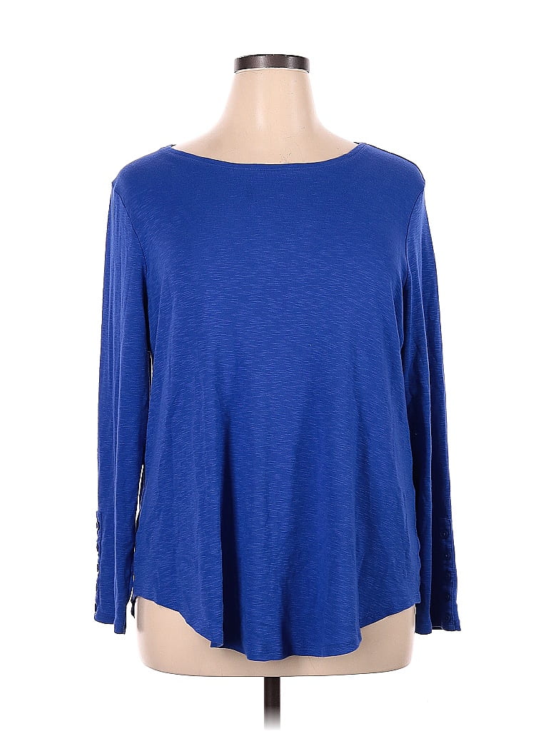 Chico's Blue Long Sleeve T-Shirt Size XL - 64% off | thredUP